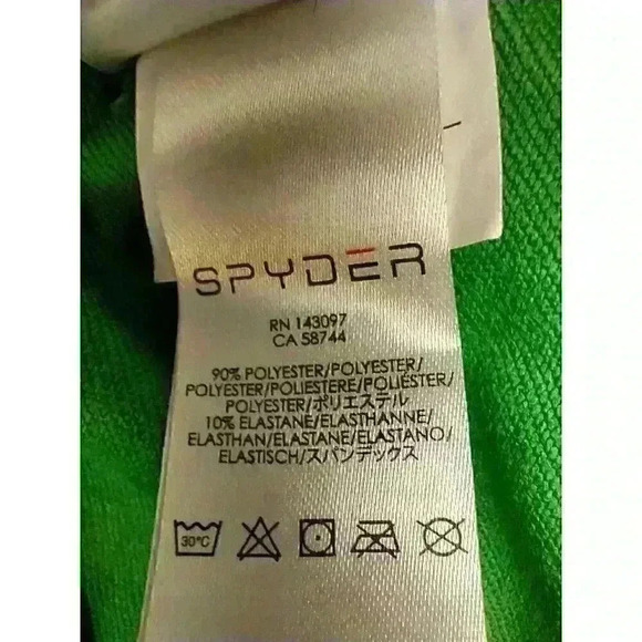 Spyder Sweater Adult Small Green Gray Quarter Zip Thermastretch Sweatshirt Mens - Picture 6 of 11